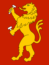 drapeau détail lion