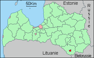Carte de la ville de Daugavpils