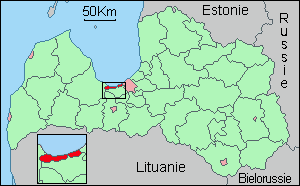 Carte de la ville de Jūrmala