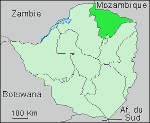 Carte du Mashonaland central