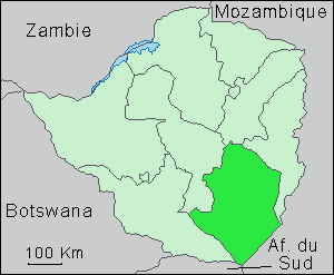 Carte de la province du Masvingo