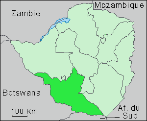 Carte du Matabeleland méridional