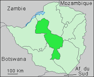 Carte de la province des Midlands