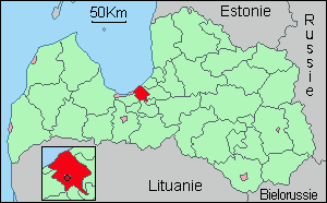 Carte de la ville de Riga